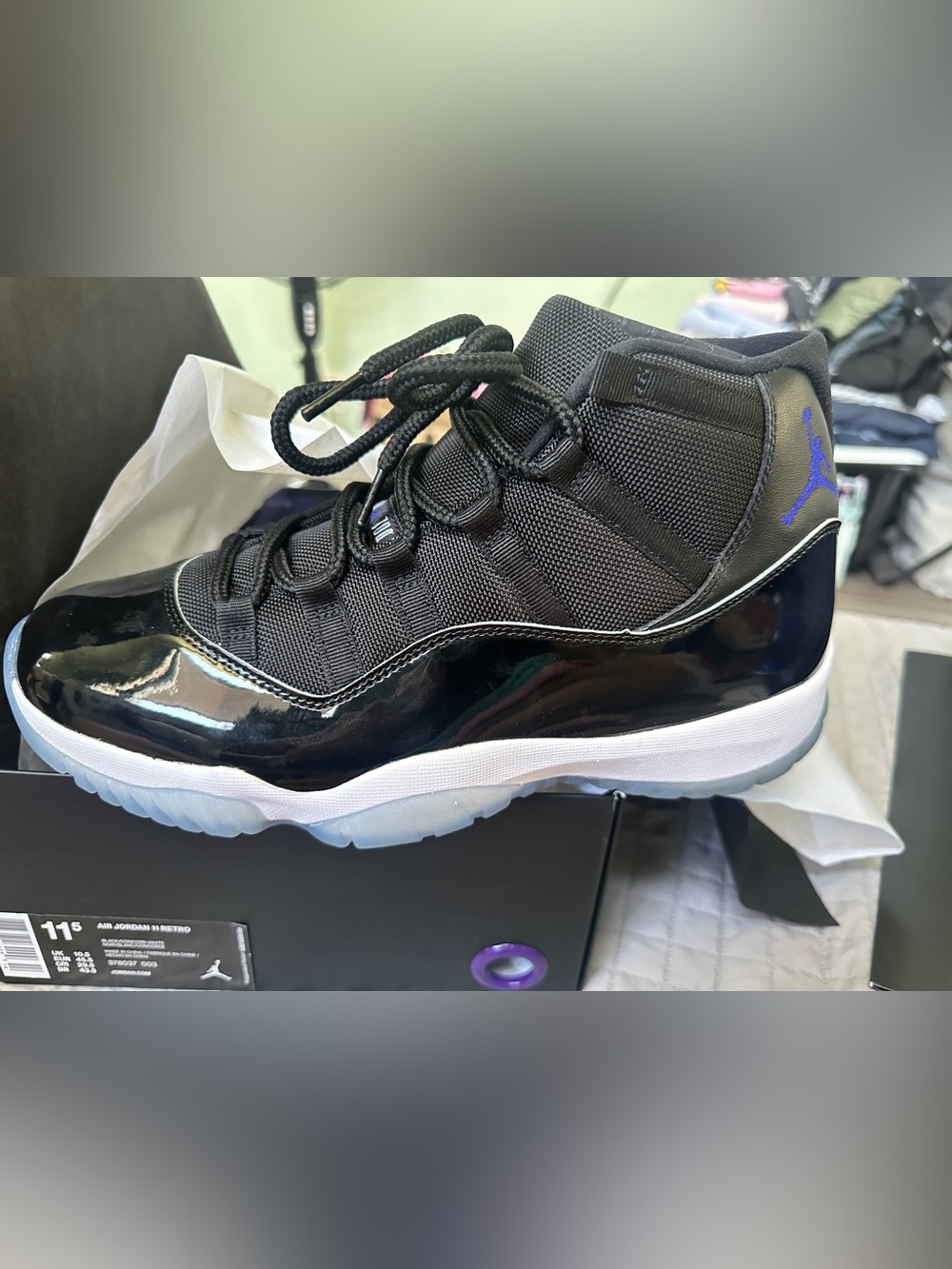 Air Jordan 11 Retro “SPACE JAM” 2016- 
378037 003 Black/Concord White